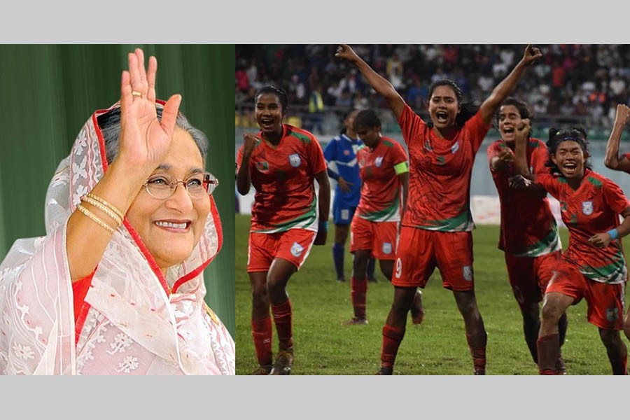 PM congratulates Bangladesh women's football team