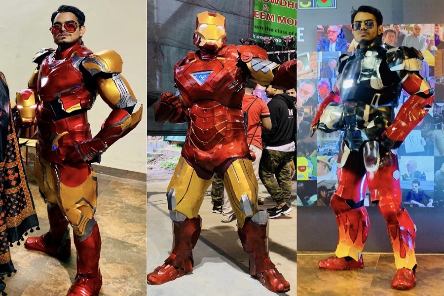 Sadman Alvi Rajkhan as Iron Man.