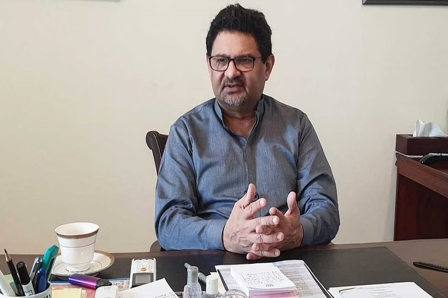 Miftah Ismail, Pakistan's Federal Minister for Finance and Revenue, speaks during an interview with Reuters in Islamabad, Pakistan, September 18, 2022.REUTERS/Salahuddin