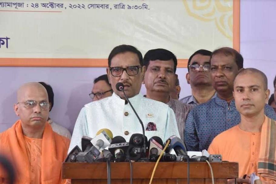 Obaidul Quader urges all to maintain peace during Durga Puja