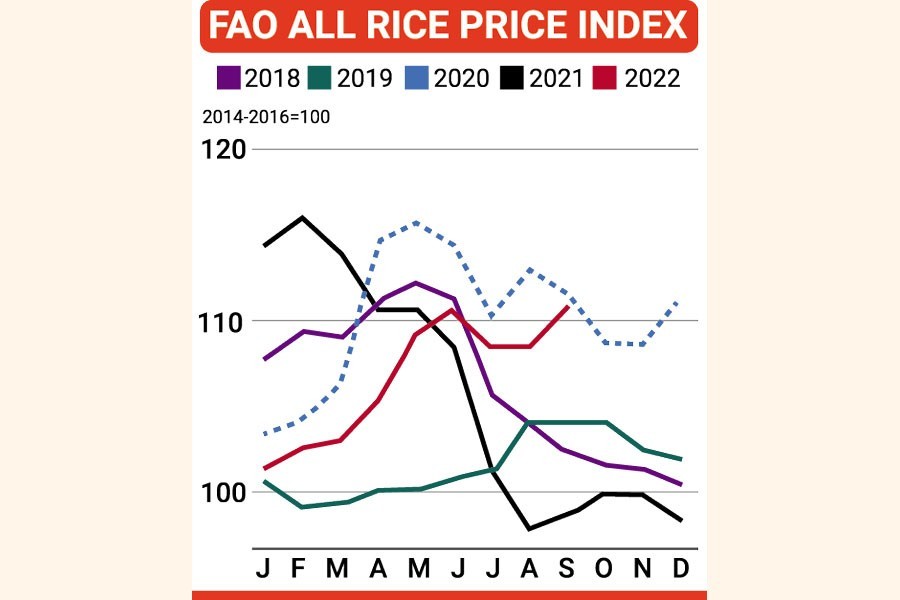 Global rice prices hit 18-month high