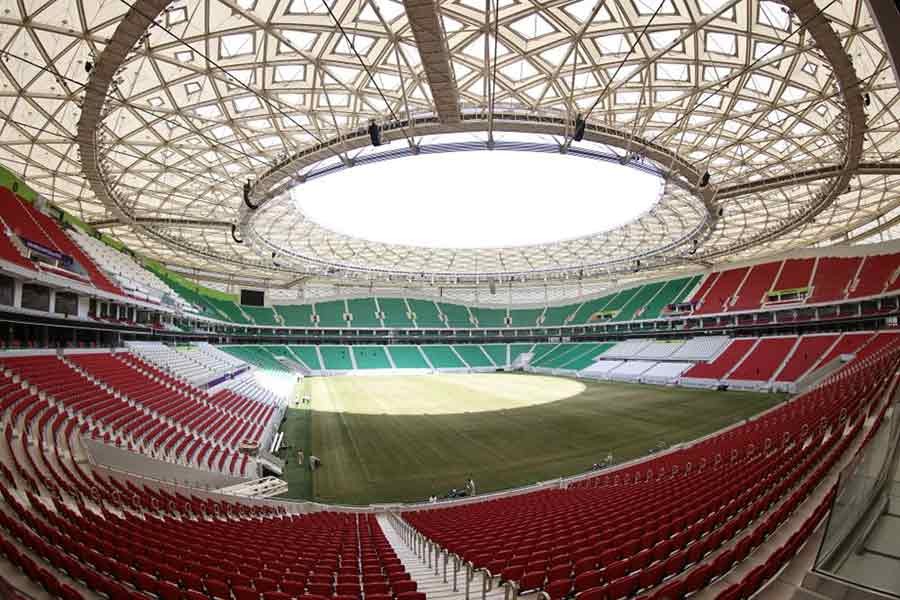 General view inside the Al Thumama Stadium ahead of the World Cup –Reuters file photo