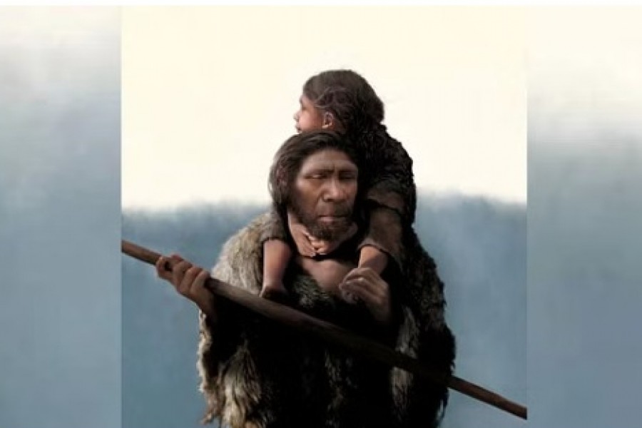 A reconstruction of a Neanderthal father and his daughter is seen in this undated handout photo provided by the Max Planck Institute for Evolutionary Anthropology in Leipzig, Germany. Tom Bjorklund/Max Planck Institute for Evolutionary Anthropology/Handout via REUTERS