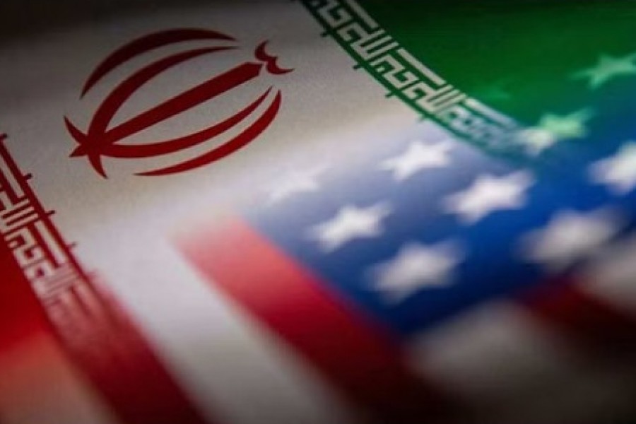 Iran's and US' flags are seen printed on paper in this illustration taken Jan 27, 2022.REUTERS