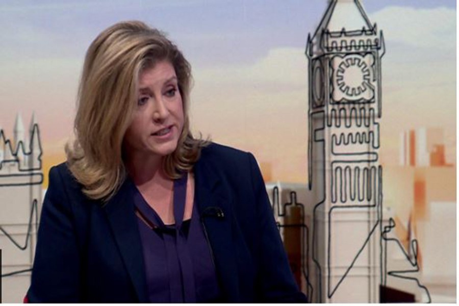 Penny Mordaunt says PM race isn't about Boris Johnson/ captured from BBC video footage