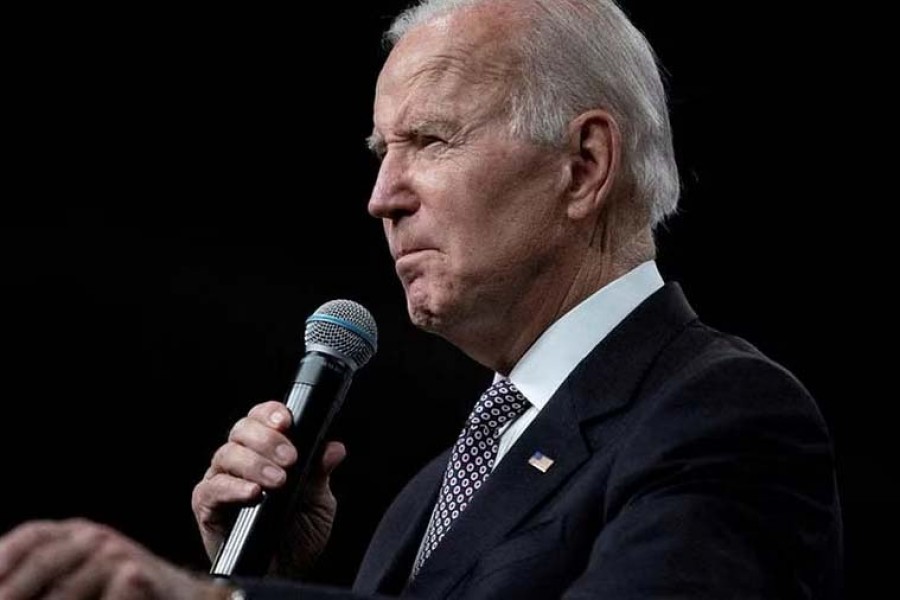 File photo: US President Joe Biden delivers remarks following a tour of IBM in Poughkeepsie, New York, US, Oct 6, 2022. REUTERS