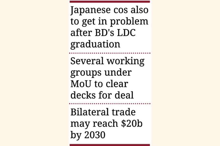 BD-Japan trade accord soon preceding FTA