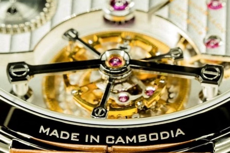 A view of the mechanism of a wristwatch intended as a souvenir for world leaders gathering at the ASEAN Cambodia 2022 summit, in this undated image obtained from social media on November 10, 2022. Hun Sen official Facebook page via REUTERS