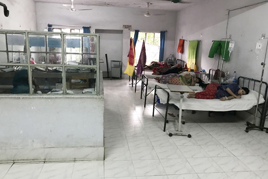 An inside view of a patient ward at a public general hospital in Dhaka. —FE Photo