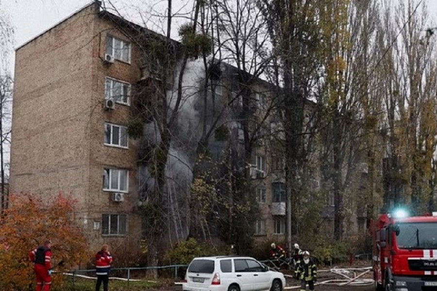Two residential buildings hit in Russian missile strike on Kyiv