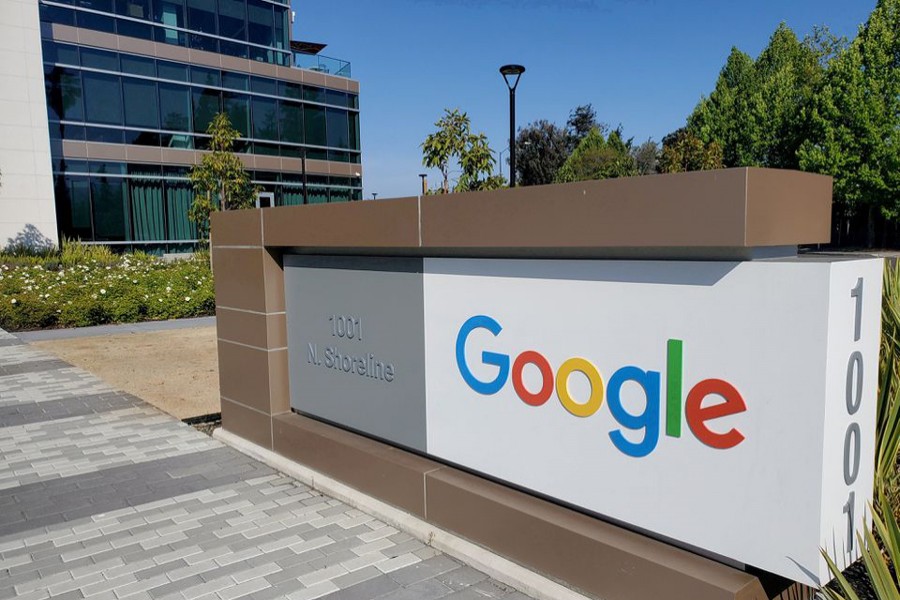 A sign is pictured outside a Google office near the company's headquarters in Mountain View, California, US on May 8, 2019 — Reuters/Files