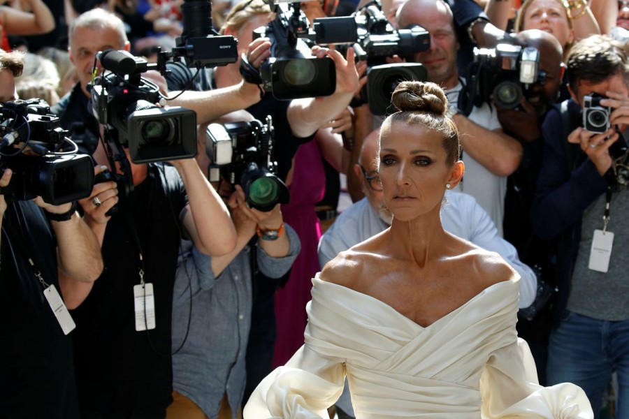 Singer Celine Dion arrives to attend the Haute Couture Fall/Winter 2019/20 collection show by designer Alexandre Vauthier in Paris, France, July 2, 2019. REUTERS/Regis Duvignau