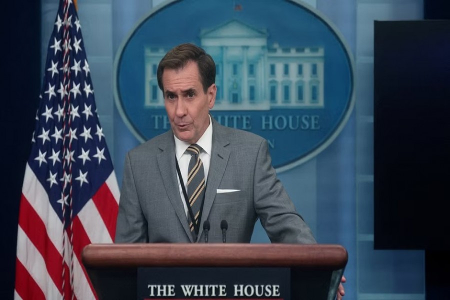 John Kirby, National Security Council Coordinator for Strategic Communications, takes part in White House Press Secretary Karine Jean-Pierre's press briefing at the White House in Washington, US, Aug 1, 2022. REUTERS/Leah Millis