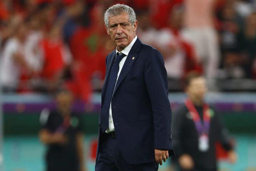 Portugal coach Fernando Santos after the match against Morocco as Portugal are eliminated from the World Cup on December 10, 2022 — Reuters photo