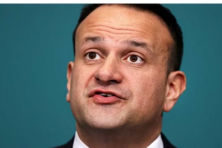 Ireland's Prime Minister Taoiseach Leo Varadkar speaks during a news conference on the ongoing situation with the coronavirus disease (COVID-19) at Government Buildings in Dublin, Ireland, Mar 24, 2020.REUTERS