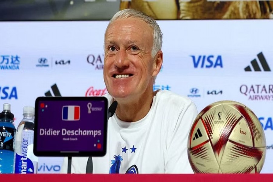 Football - FIFA World Cup Qatar 2022 - France Press Conference - Main Media Center, Doha, Qatar - December 17, 2022 France coach Didier Deschamps during the press conference REUTERS