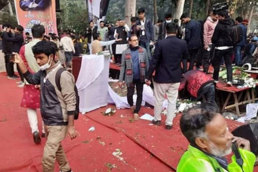 Stage collapses at Chhatra League anniversary event