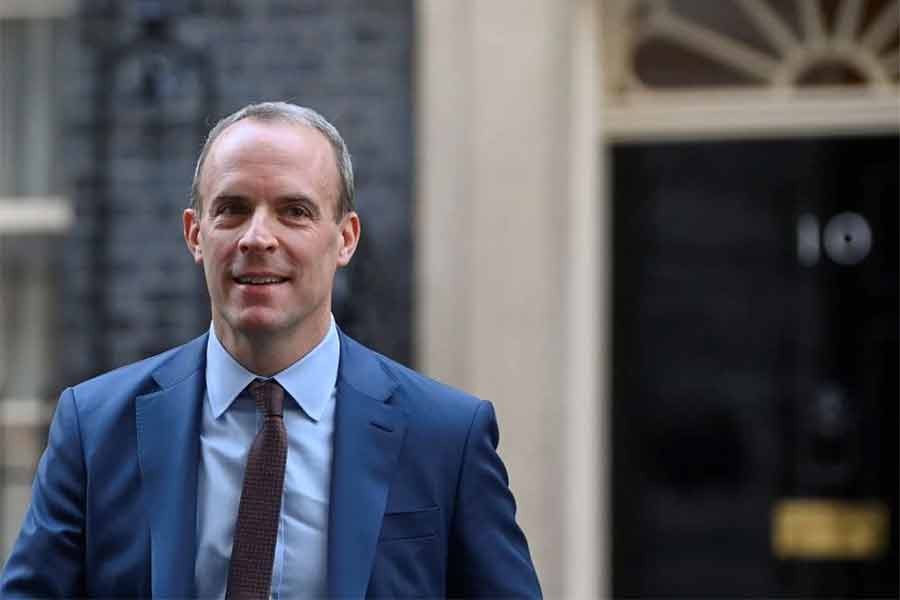 British Deputy Prime Minister and Justice Secretary Dominic Raab walking outside Number 10 Downing Street in London on November 22 this year -Reuters file photo
