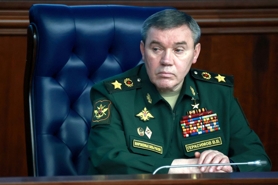 Chief of the General Staff of Russian Armed Forces Valery Gerasimov attends an annual meeting of the Defence Ministry Board in Moscow, Russia on December 21, 2022 — Pool via Reuters/Files