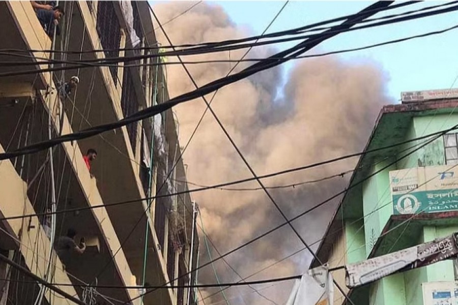 Fire breaks out at Nupur Market in Chattogram