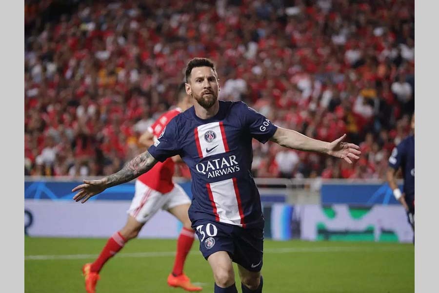 Messi scores in his first PSG game after World Cup