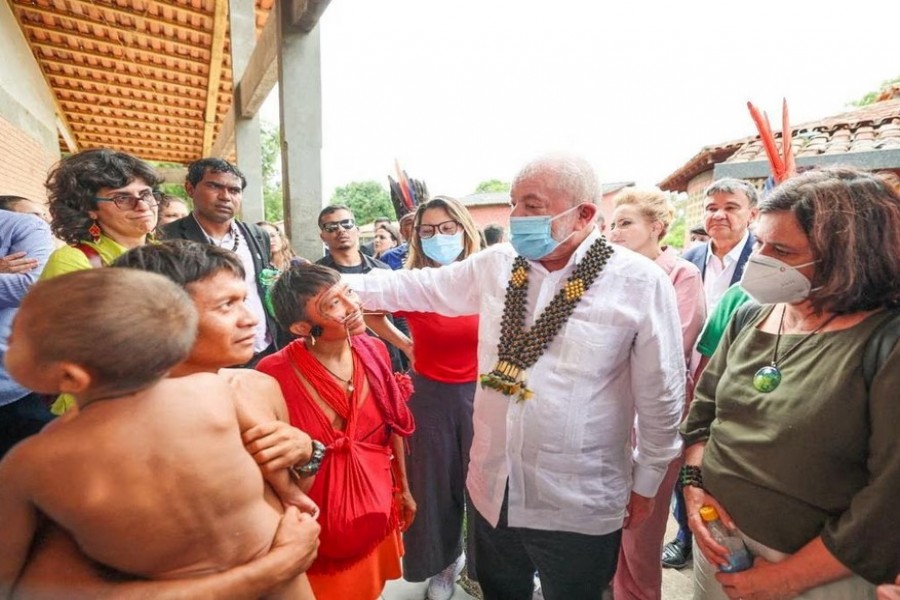 Brazil's President Luiz Inacio Lula da Silva looks on as he visits the Yanomami Indigenous Health House (CASA Yanomami) in Boa Vista, Roraima state, Brazil January 21, 2023. Ricardo Stuckert/Handout via REUTERS/File Photo