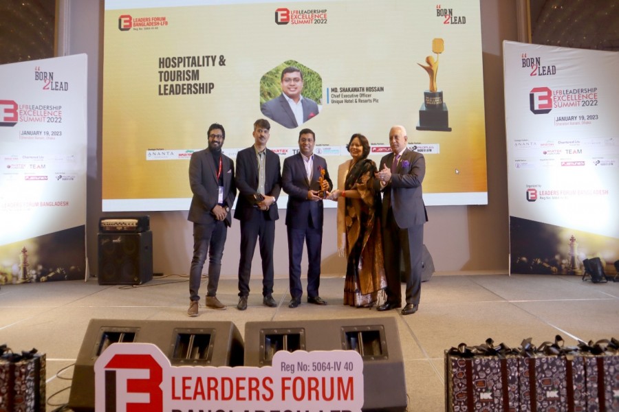 Shakawath Hossain gets recognition as best hospitality and tourism leader in Bangladesh