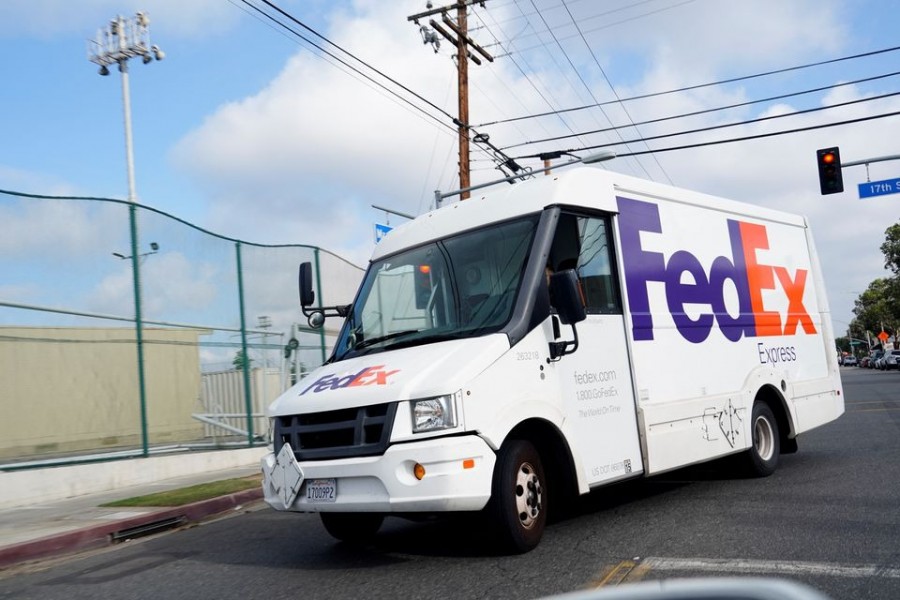 A FedEx Express delivery vehicle is seen in Long Beach, California, US on September 16, 2022 — Reuters/Files