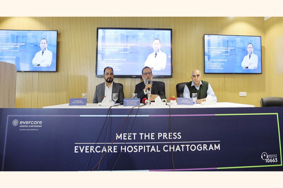 Bone marrow transplant at Evercare Hospital Chattogram