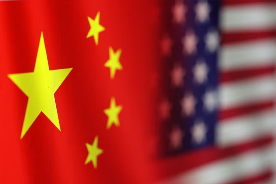US and Chinese flags are seen in this illustration taken, January 30, 2023. REUTERS
