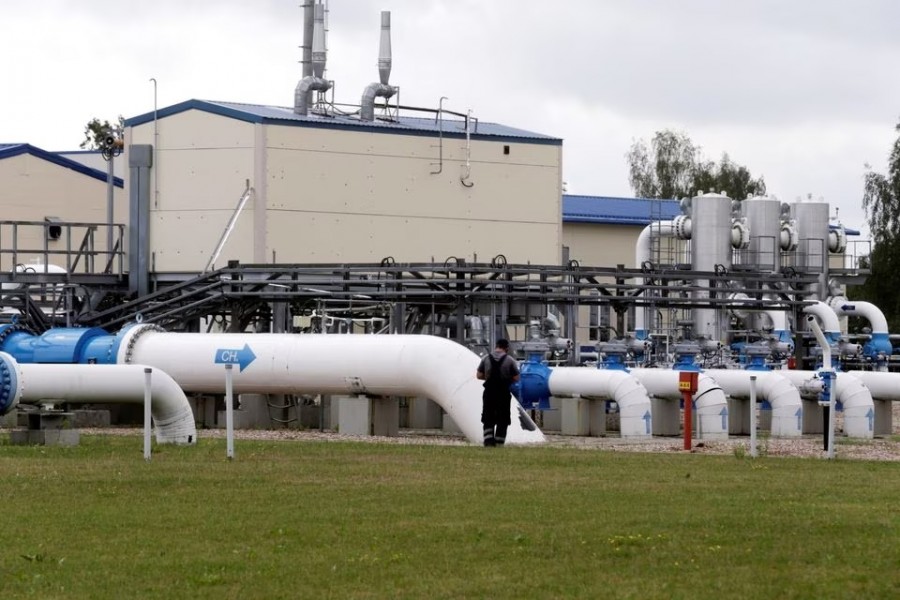 A general view of pipes from Latvijas Gaze's underground gas storage facility in Incukalns on August 12, 2014 — Reuters photo
