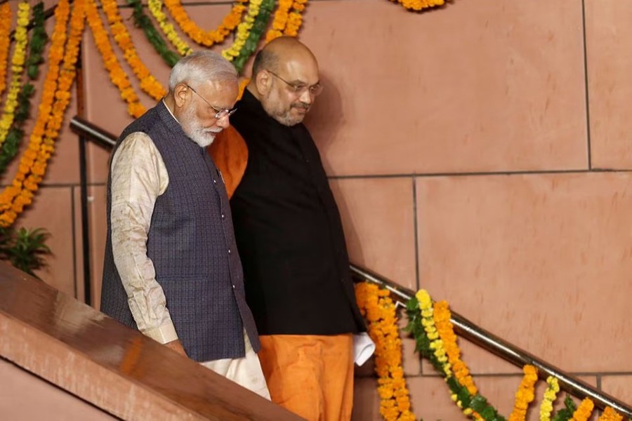 BJP President Amit Shah and Indian Prime Minister Narendra Modi are seen after the election results in New Delhi, India on May 23, 2019 — Reuters/Files